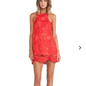 Lovers + Friends Caspian Coral Shift Dress size xs revolve